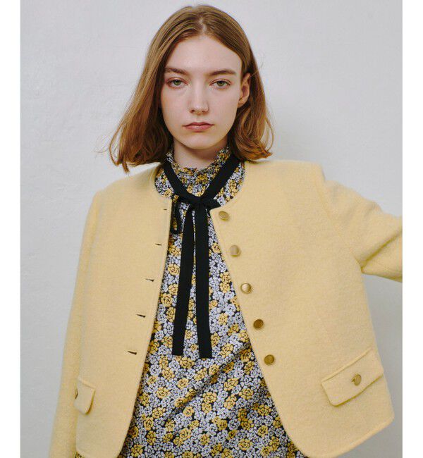 allureville「ブークレーノーカラージャケット」|ノーカラージャケット|