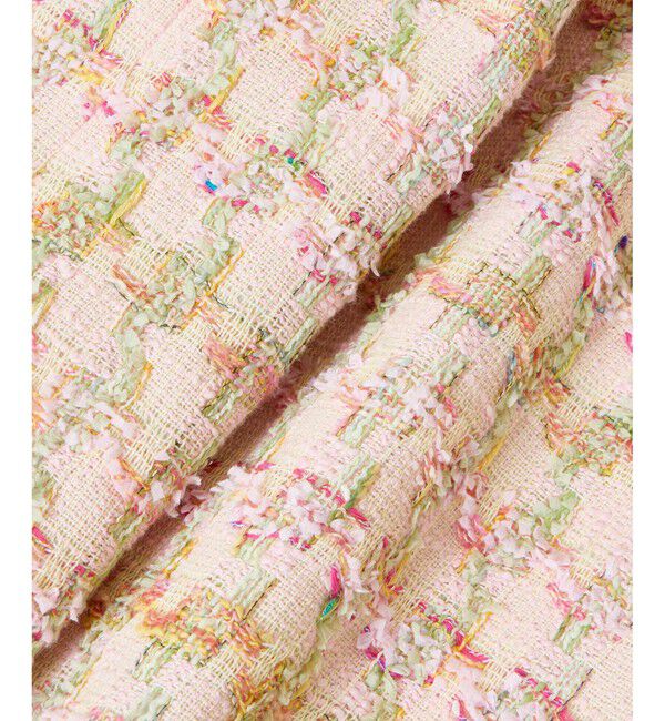 LOULOU WILLOUGHBY「【LOULOU WILLOUGHBY】LINTONツイードロングジャケット」|ノーカラージャケット|