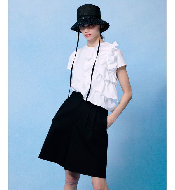 LOULOU WILLOUGHBY「【LOULOU WILLOUGHBY】ギャザーレイヤーＴシャツ」|Tシャツ・カットソー|