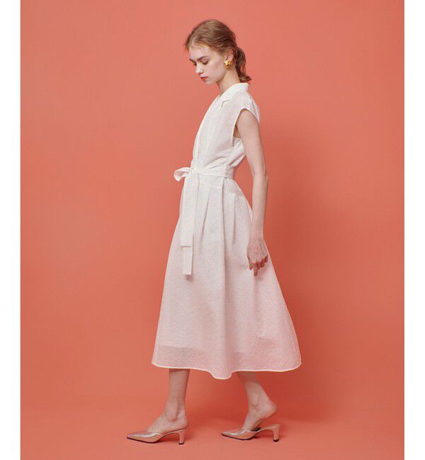 LOULOU WILLOUGHBY「【LOULOU WILLOUGHBY】シアージャガードテーラーワンピース」|ワンピース|