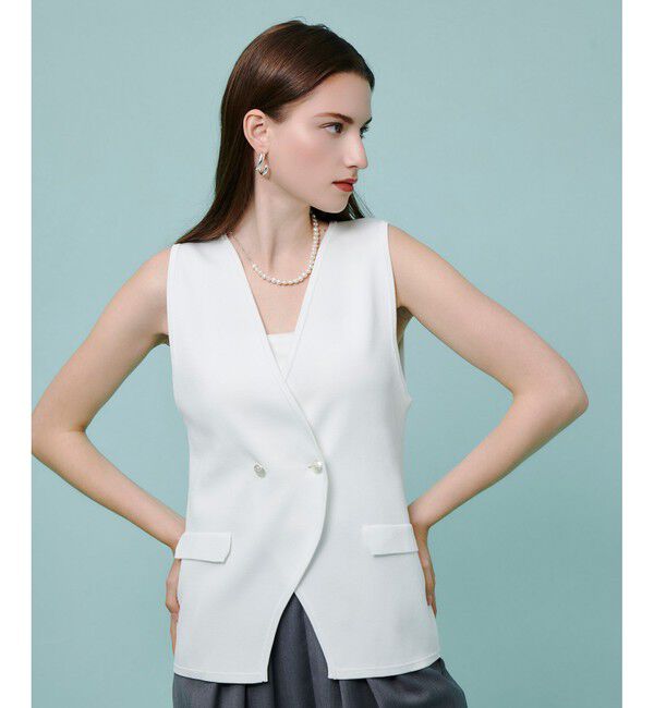 allureville「ミラノリブニットジレ」|ニット・セーター|