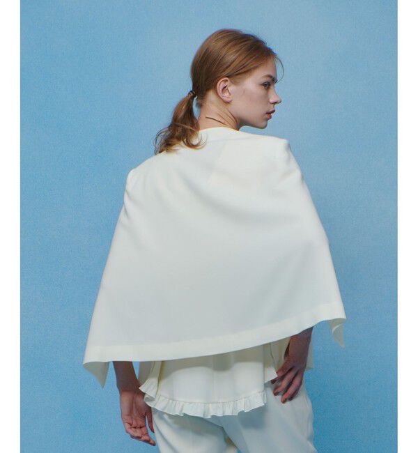 LOULOU WILLOUGHBY「◇【LOULOU WILLOUGHBY】リトルブラックケープジャケット」|ノーカラージャケット|