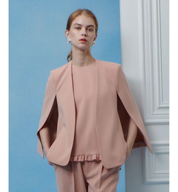 LOULOU WILLOUGHBY「◇【LOULOU WILLOUGHBY】リトルブラックケープジャケット」|ノーカラージャケット|