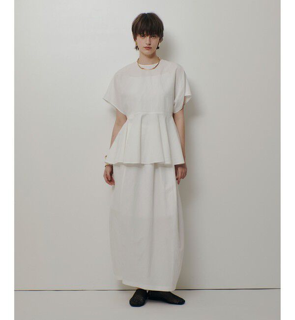 allureville「リネンラミーペプラムブラウス」|シャツ・ブラウス|