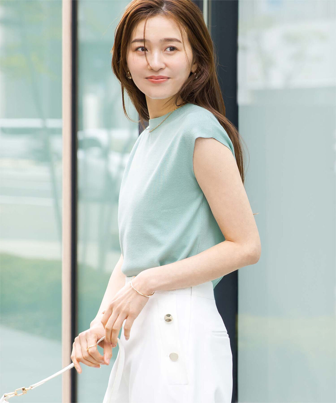 ur's「プチハイネックフレンチスリーブニット」|ニット・セーター|