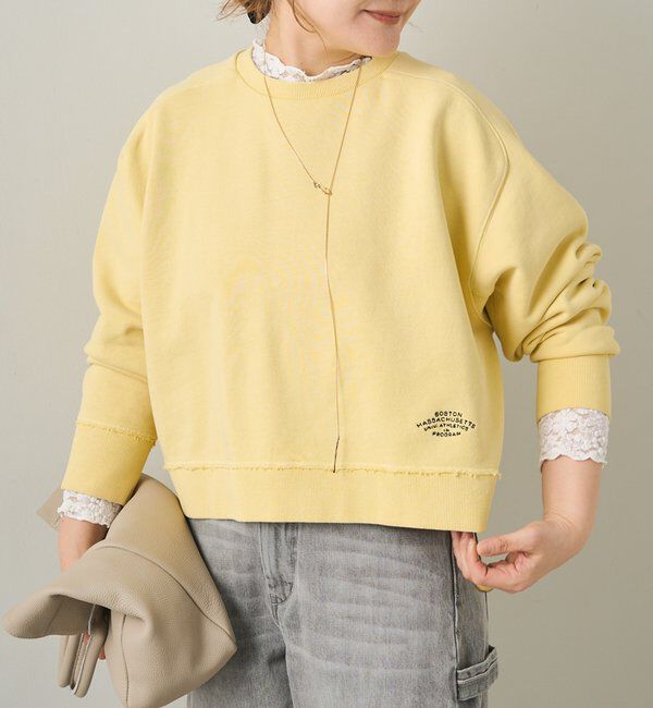  「ロゴ刺繍ショートスウェット」|プルオーバー|