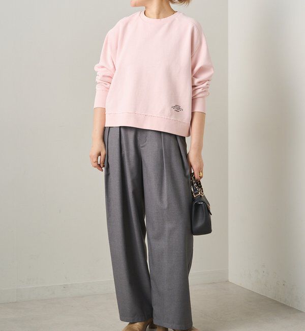  「ロゴ刺繍ショートスウェット」|プルオーバー|