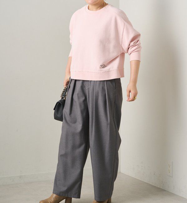  「ロゴ刺繍ショートスウェット」|プルオーバー|