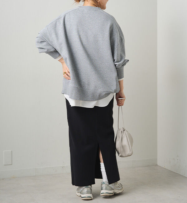  「ロゴ刺繍チュニックスウェット」|プルオーバー|