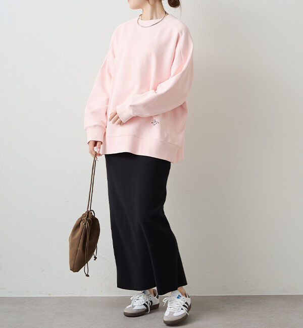  「ロゴ刺繍チュニックスウェット」|プルオーバー|