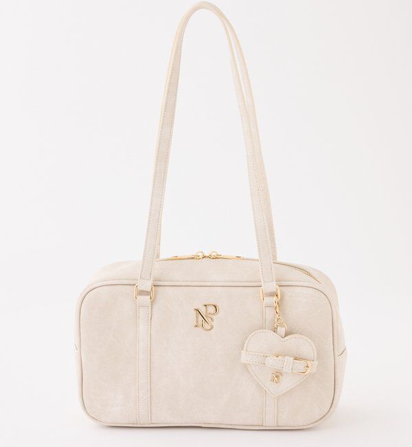  「ハートミラー付きスクエアボストンバッグ」|ショルダー・メッセンジャー|