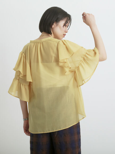 sm2rhythm「ボイルラッフルブラウス」|シャツ・ブラウス|