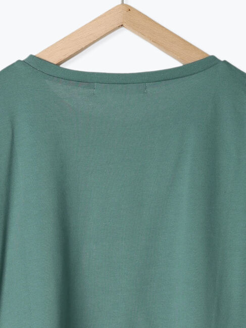 Samansa Mos2 blue「【USAコットン】フリルTシャツ」|Tシャツ・カットソー|