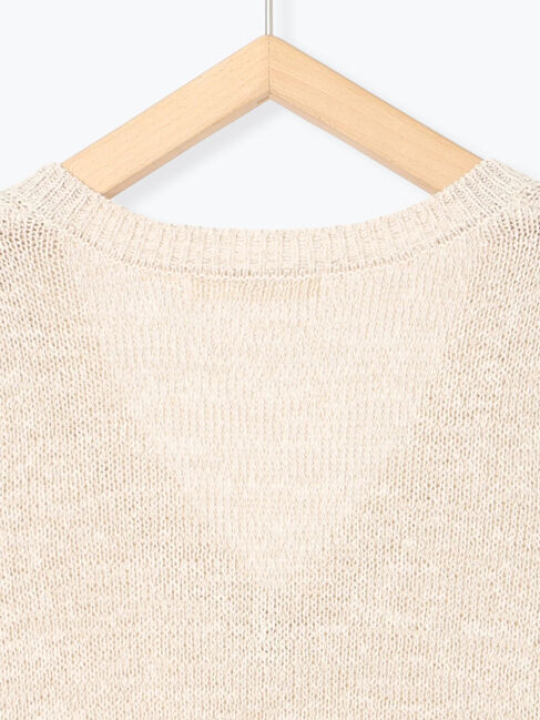 Samansa Mos2 blue「フリンジニットベスト」|ニット・セーター|