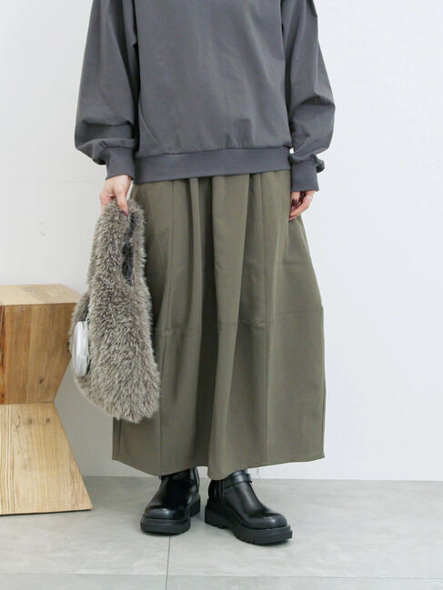 Samansa Mos2 blue「ギャザーコクーンスカート」|スカート|