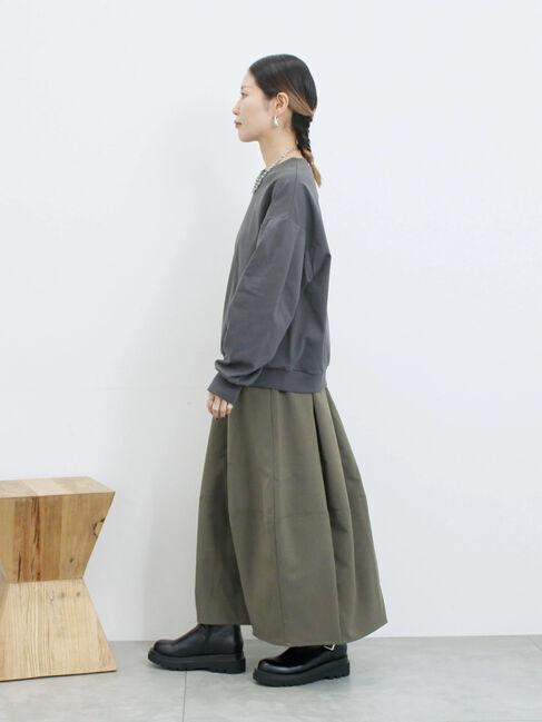 Samansa Mos2 blue「ギャザーコクーンスカート」|スカート|