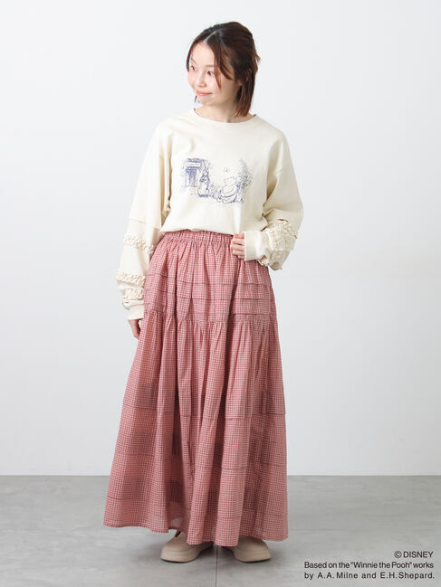 Samansa Mos2「【Disney】くまのプーさん袖フリルロンT」|Tシャツ・カットソー|