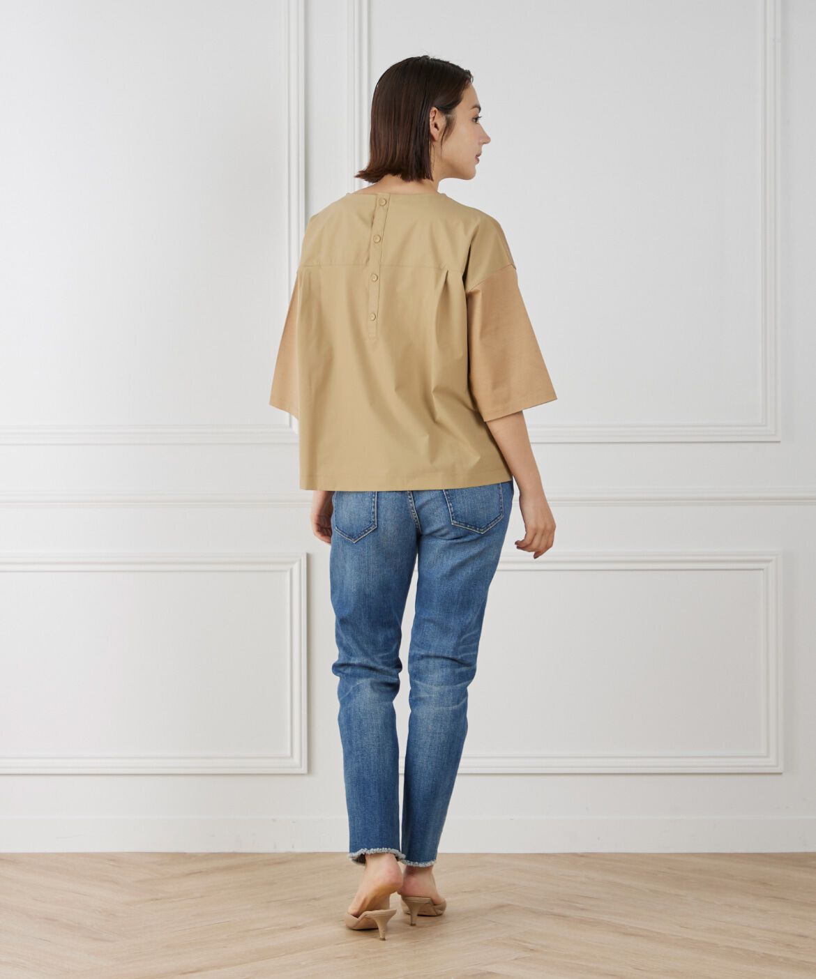 7-IDconcept.「布帛コンビネーションTシャツ」|シャツ・ブラウス|