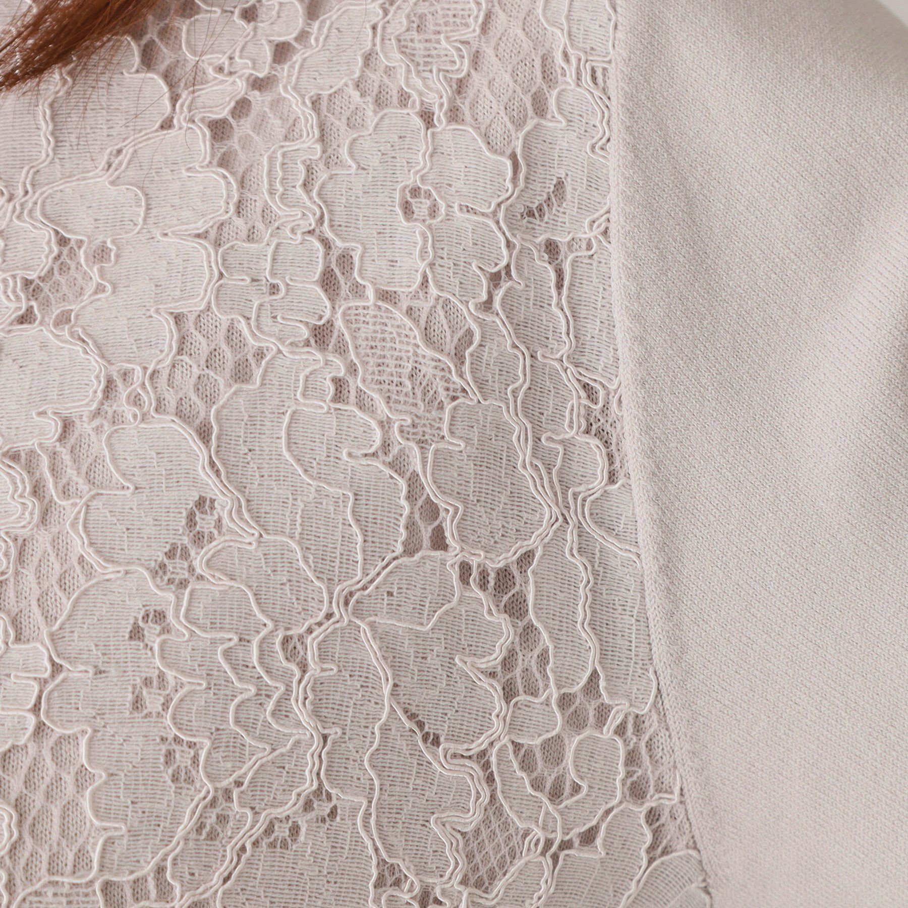 COUP DE CHANCE「【洗える】レース使いニットプルオーバー」|ニット・セーター|