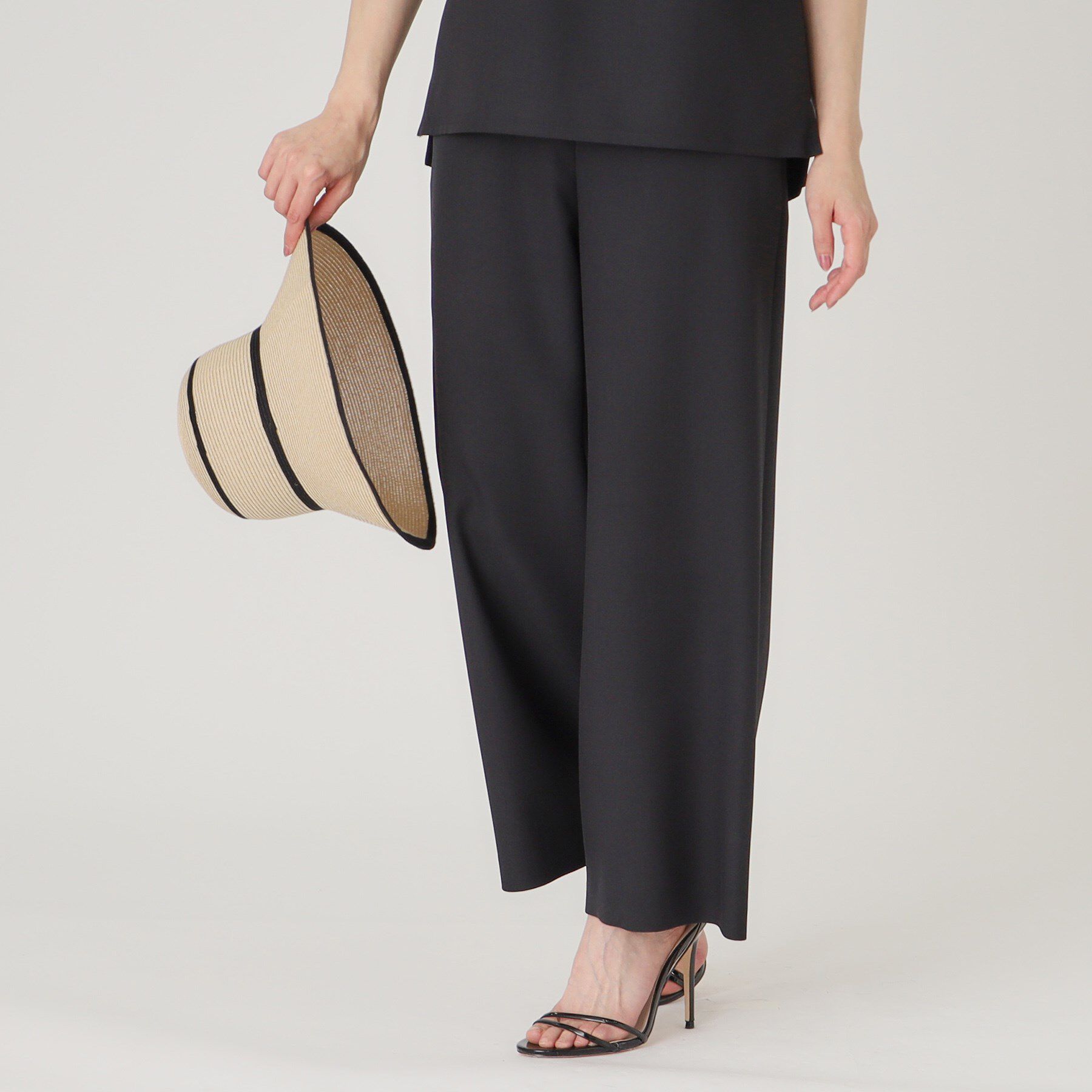 COUP DE CHANCE「【洗える／ウエストゴム】ストレートパンツ」|その他|ブラック(019)