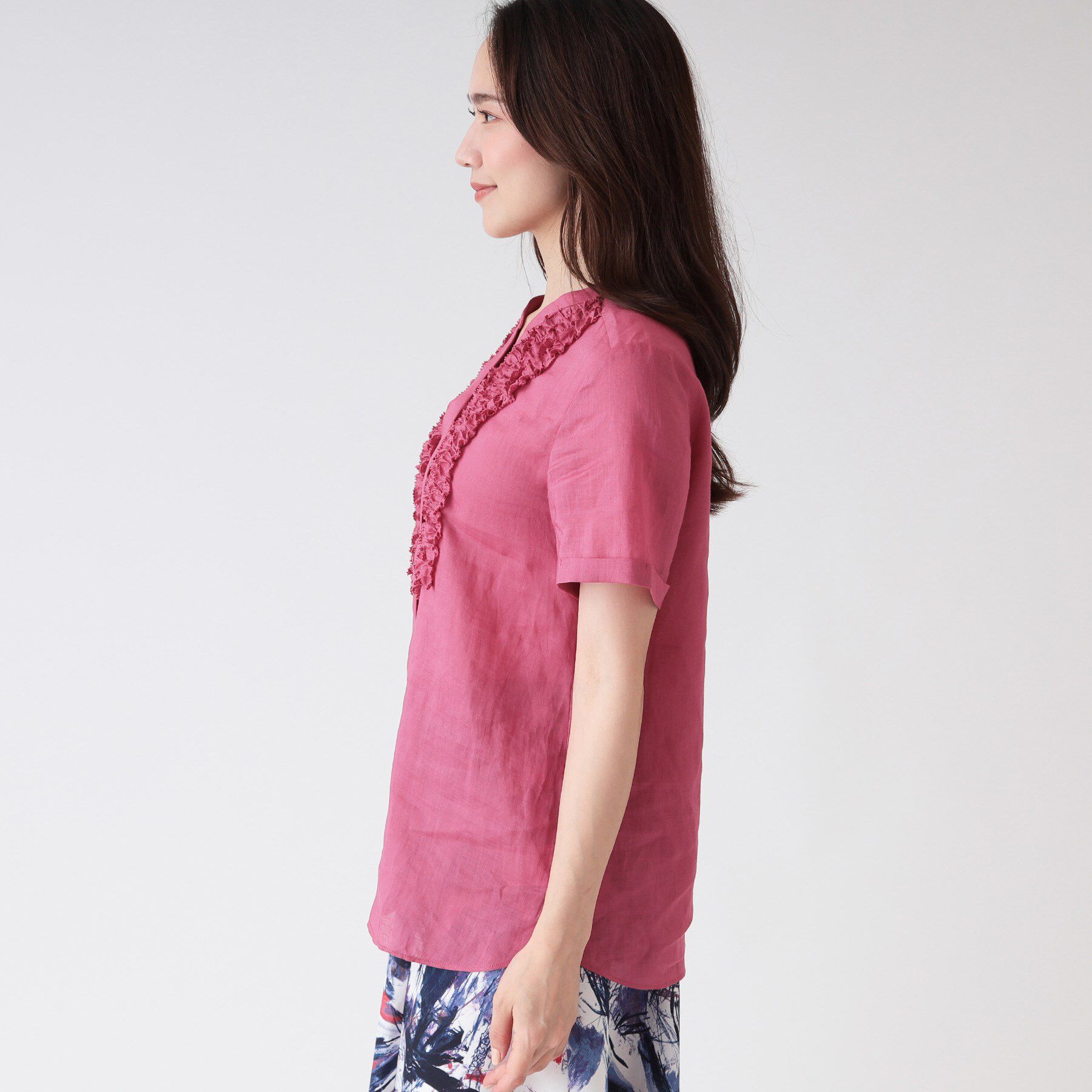 COUP DE CHANCE「【洗える／ラミー】フリルデザインブラウス」|シャツ・ブラウス|