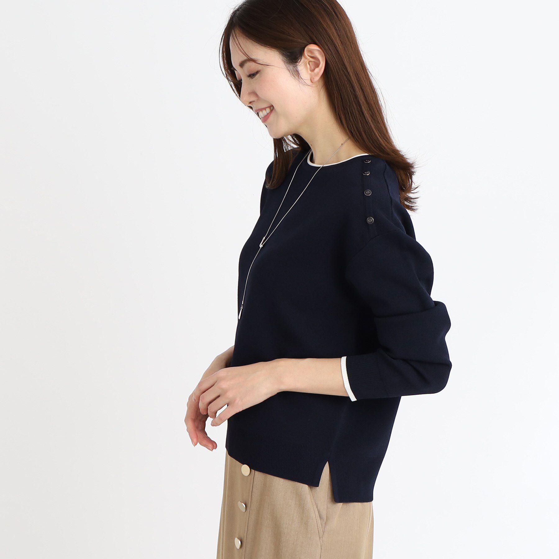 Reflect「【WEB限定カラーあり／セットアップ可】ダブルジャカードニット」|ニット・セーター|