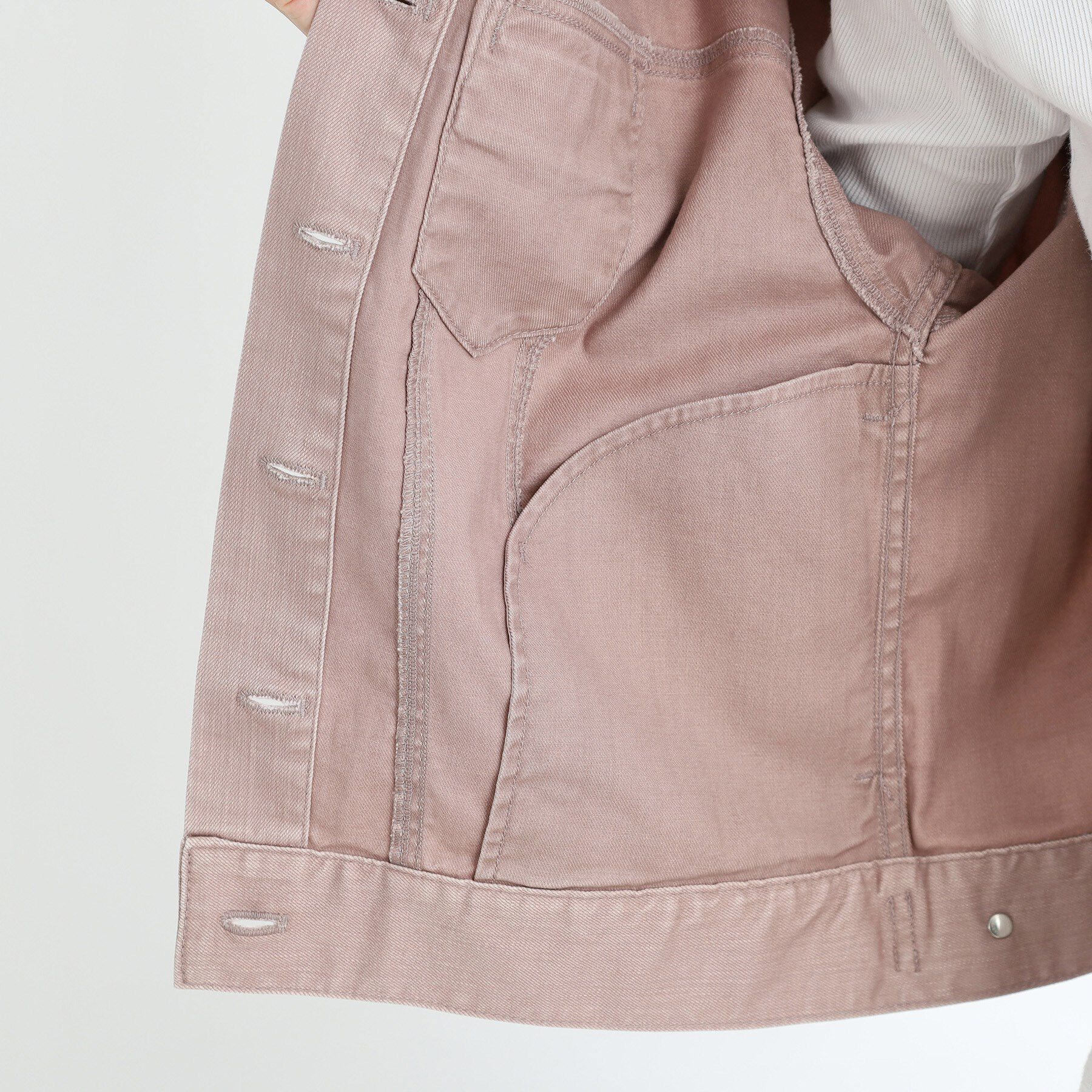 Reflect「【手洗い可】カラーデニムジャケット」|デニムジャケット|