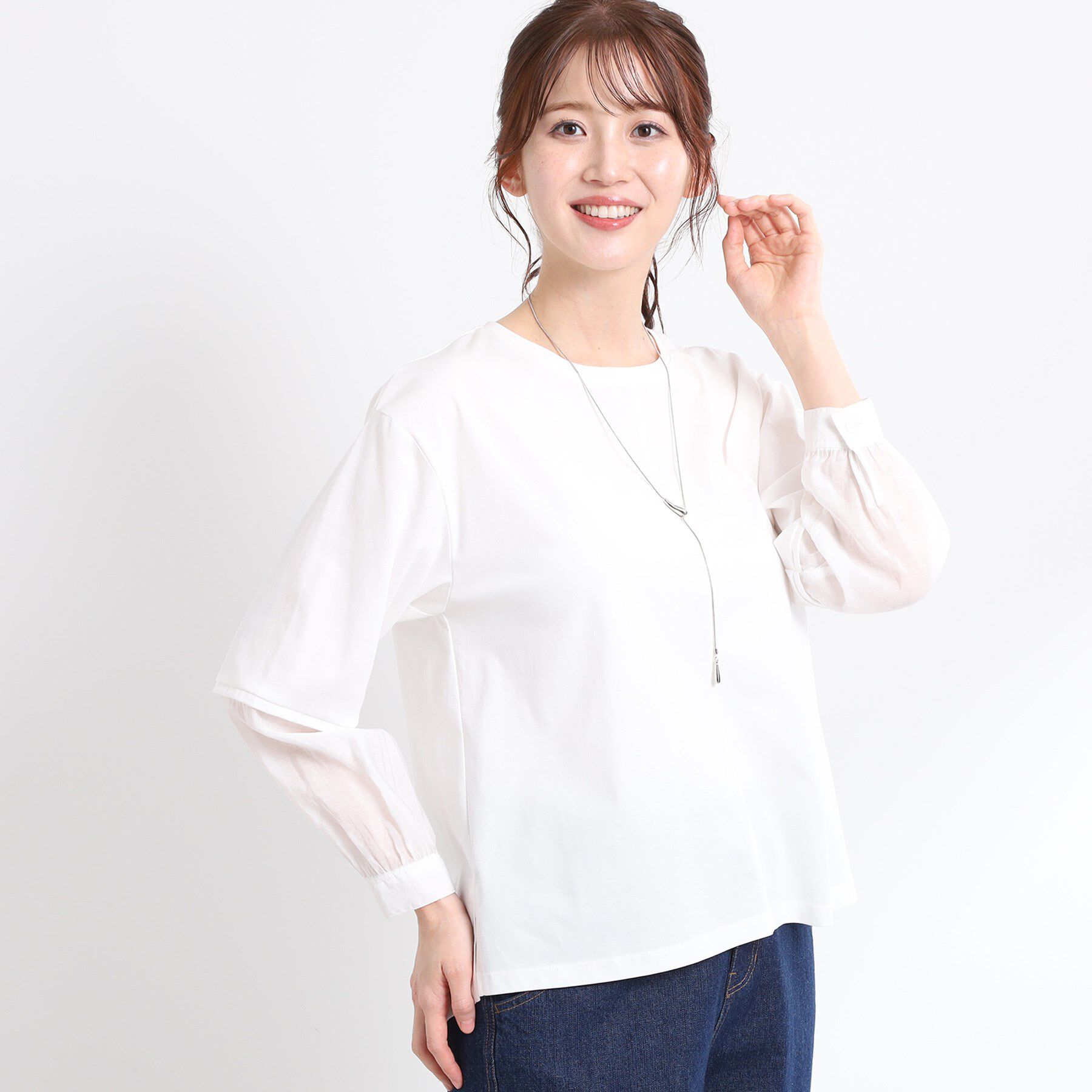 Reflect「【手洗い可】プルオーバージャージ」|Tシャツ・カットソー|オフホワイト(003