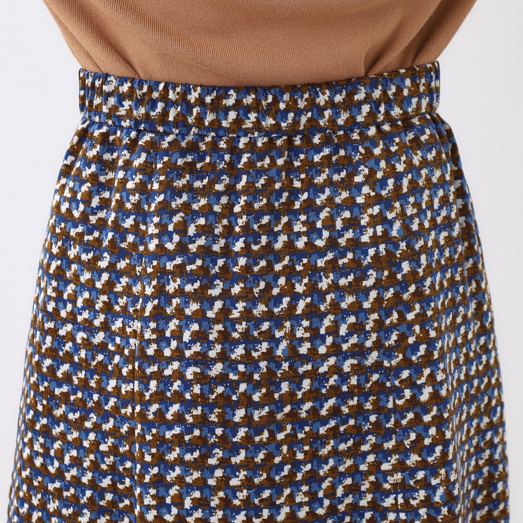 Reflect「【ニットスタイルが華やかに◎】チドリ風プリントフレアスカート」|スカート|