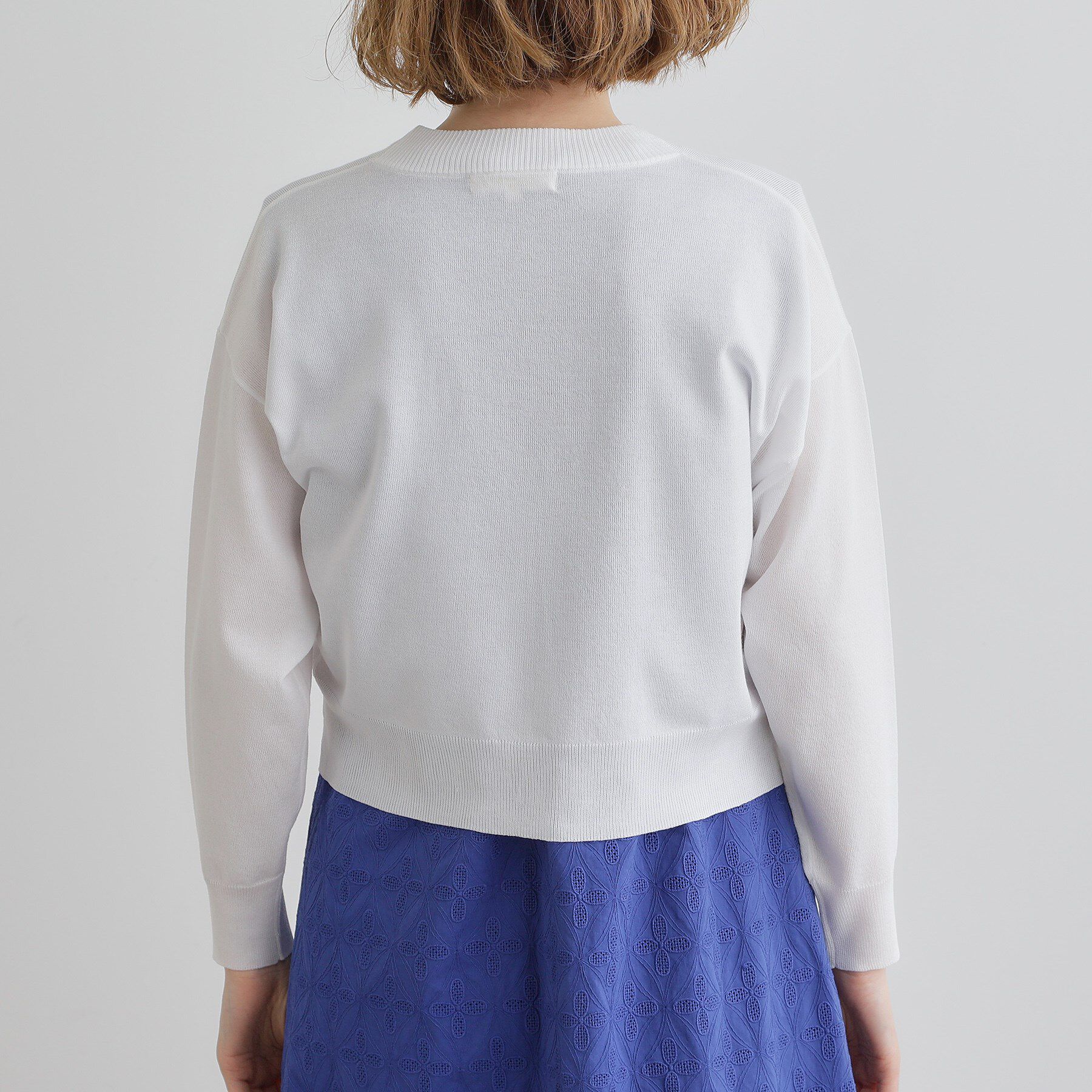 grove「【洗える】シアーニットジップカーディガン」|カーディガン|