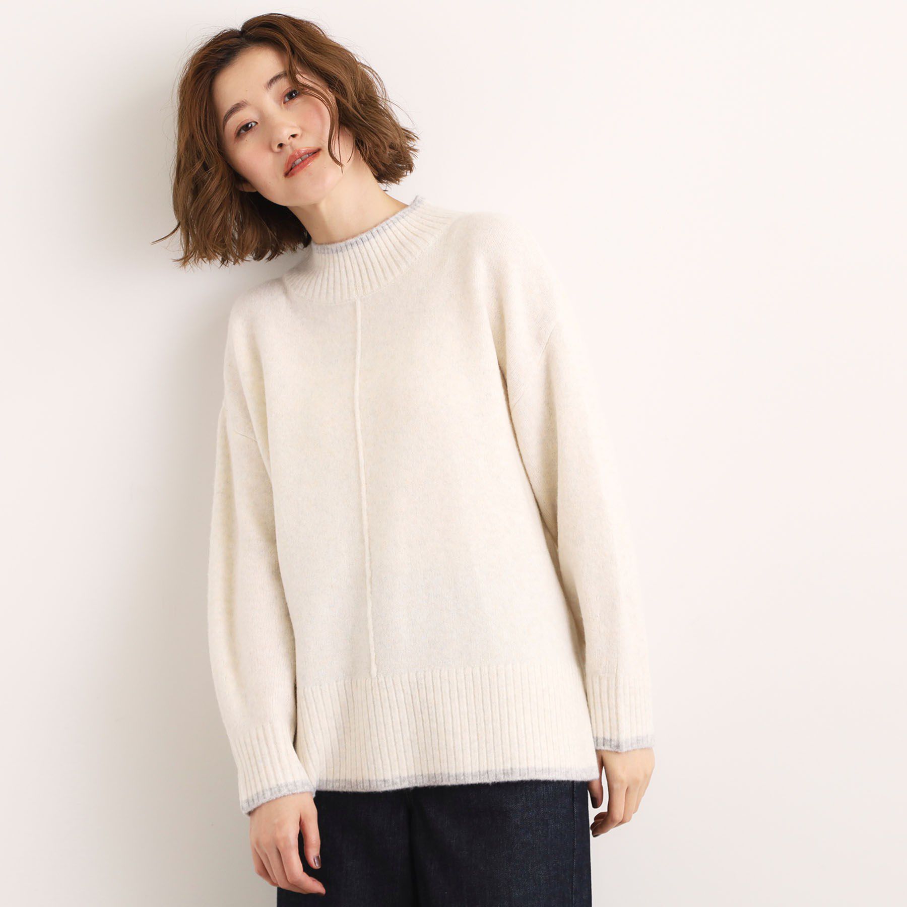 grove「【洗える】ふんわりウール混オーバーサイズニット」|ニット・セーター|