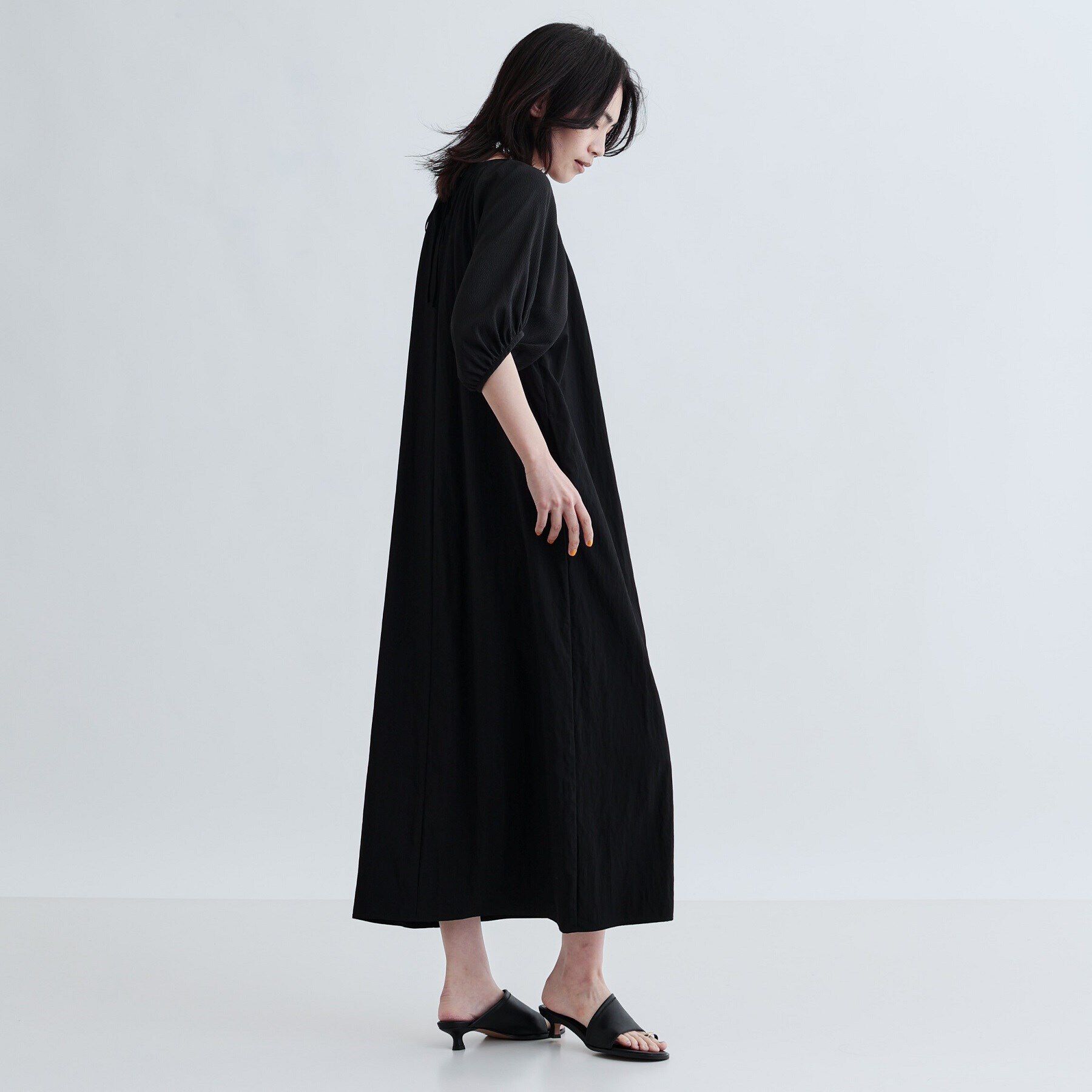 GALLEST「ソフトチュールスリーブ切替ワンピース」|ワンピース|