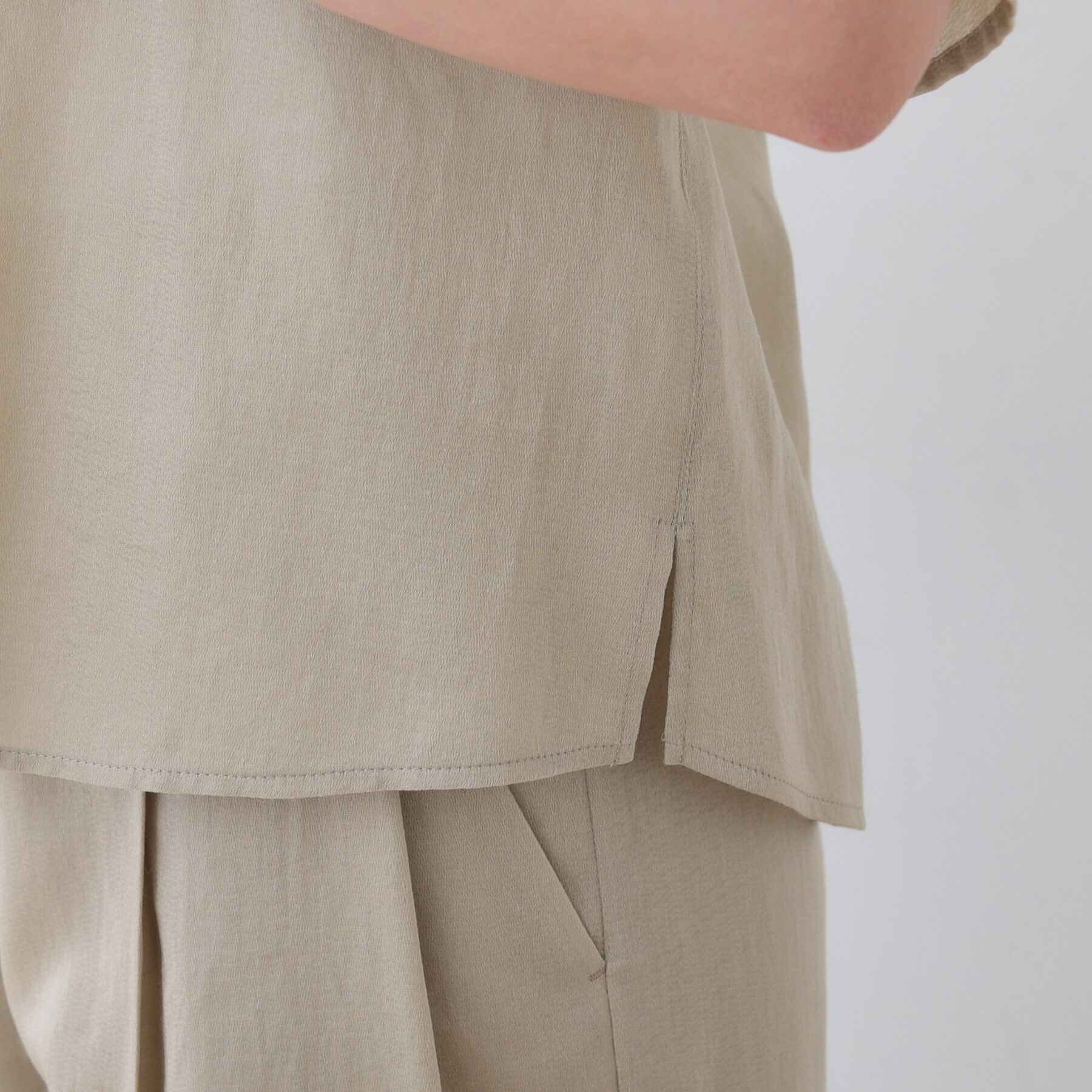 INDIVI「【日本製／SETUP可能】ガーゼ素材Tブラウス」|シャツ・ブラウス|