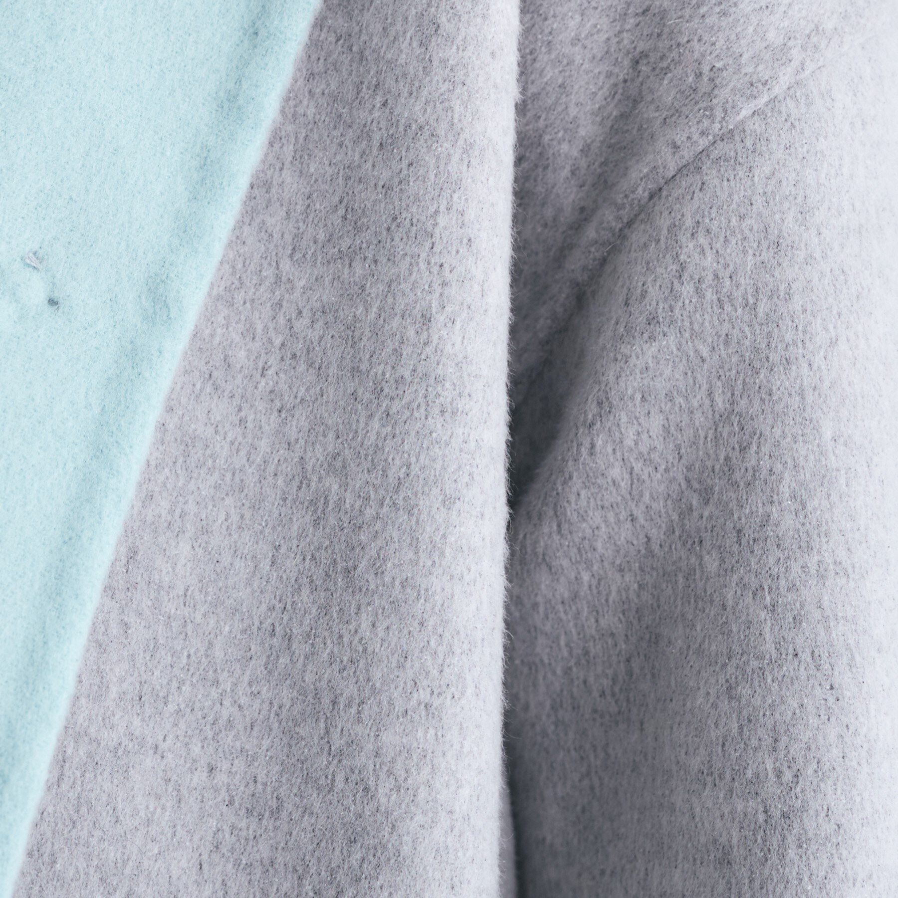 INDIVI「【配色デザイン／ショート丈】ウールリバー ノーカラーコート」|ノーカラーコート|