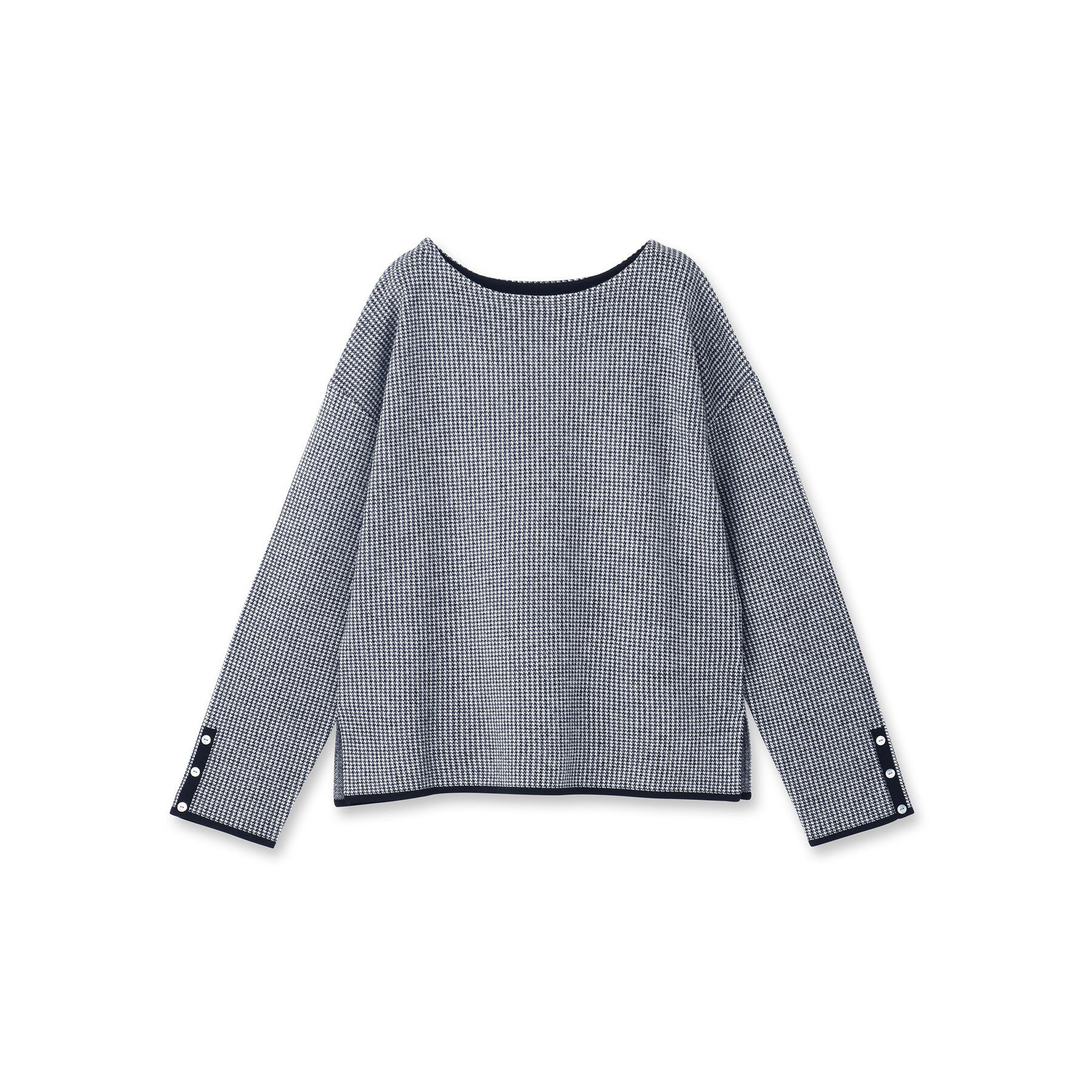 INDIVI「【洗える／SETUP可能】ジャカードボートネックニット」|ニット・セーター|