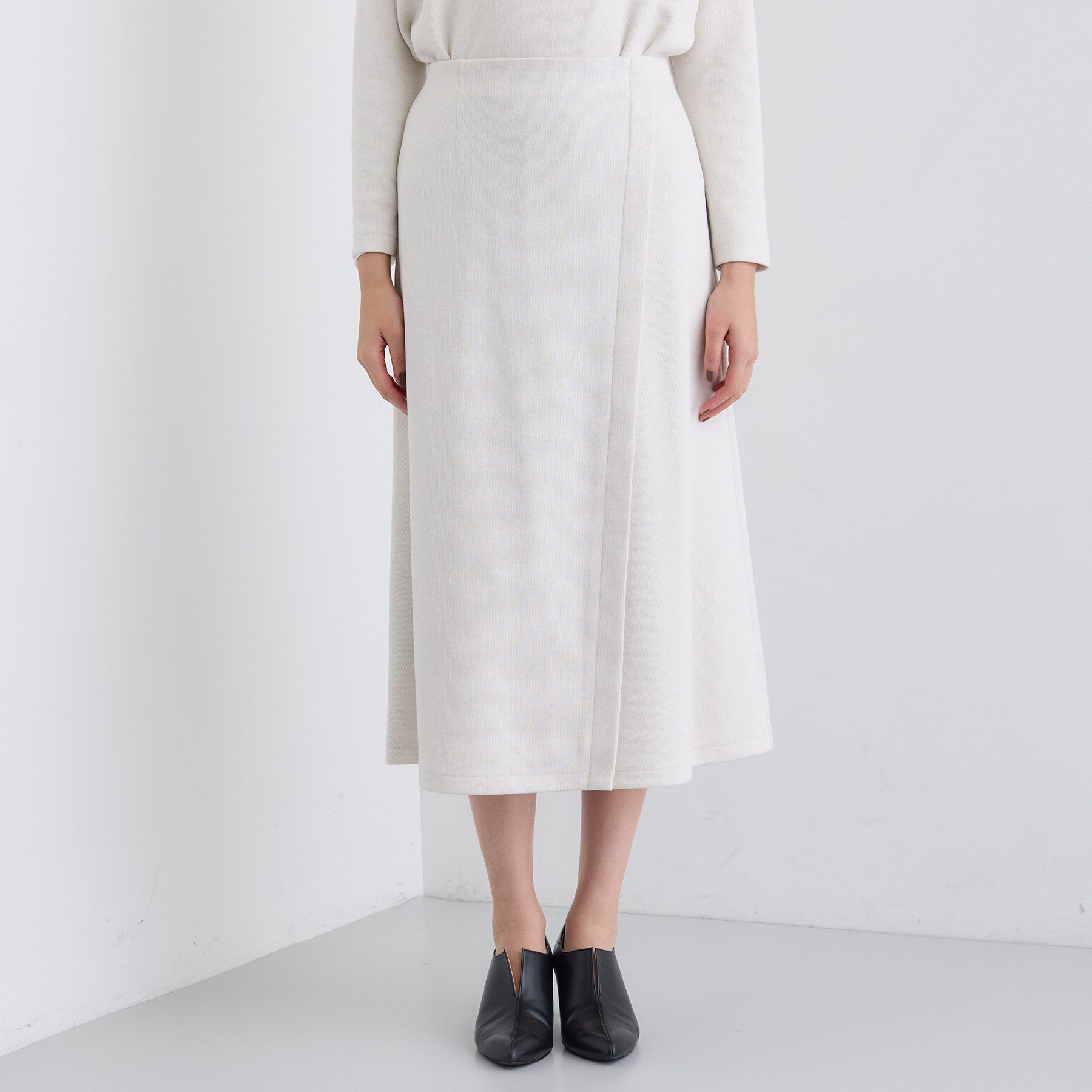 INDIVI「【SETUP可能／洗える／UVケア】ライトジャージ セミフレアスカート」|スカート|