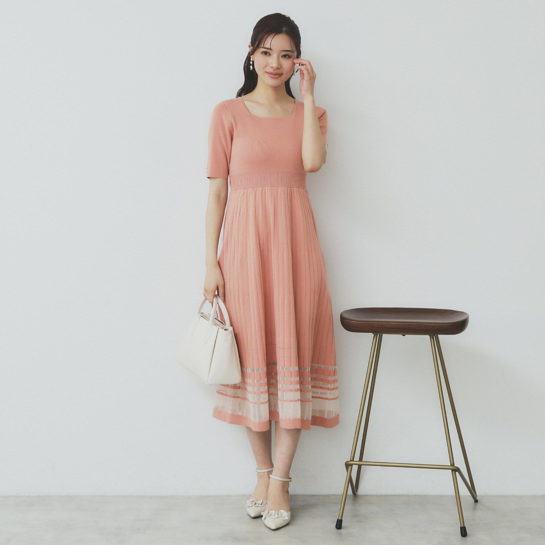 index「シアーラインニットワンピース【UV/洗濯機洗い可】」|ワンピース|