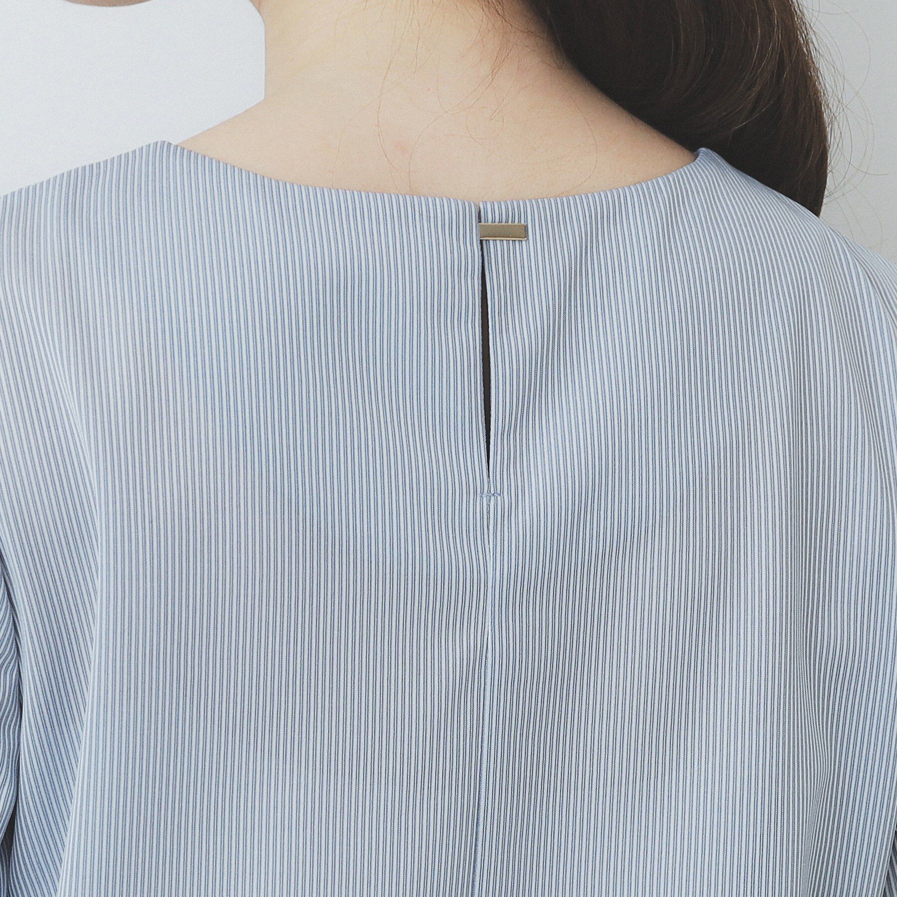 index「ストライプジャージタックスリーブトップス【吸水速乾/洗濯機洗い可】」|Tシャツ・カットソー|