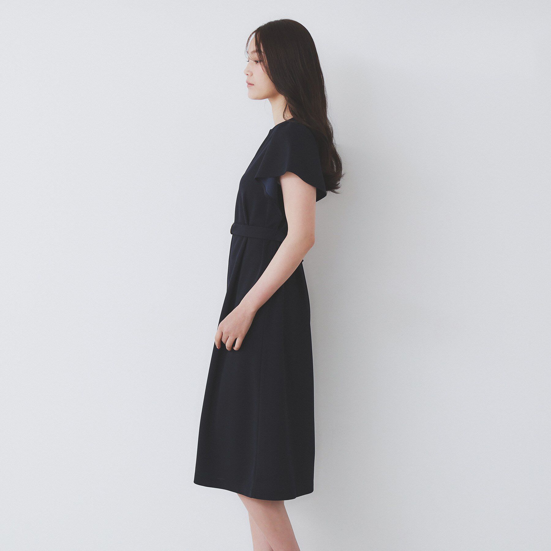 index「《S-3Lサイズ》フリルスリーブワンピース【洗濯機洗い可】」|ワンピース|