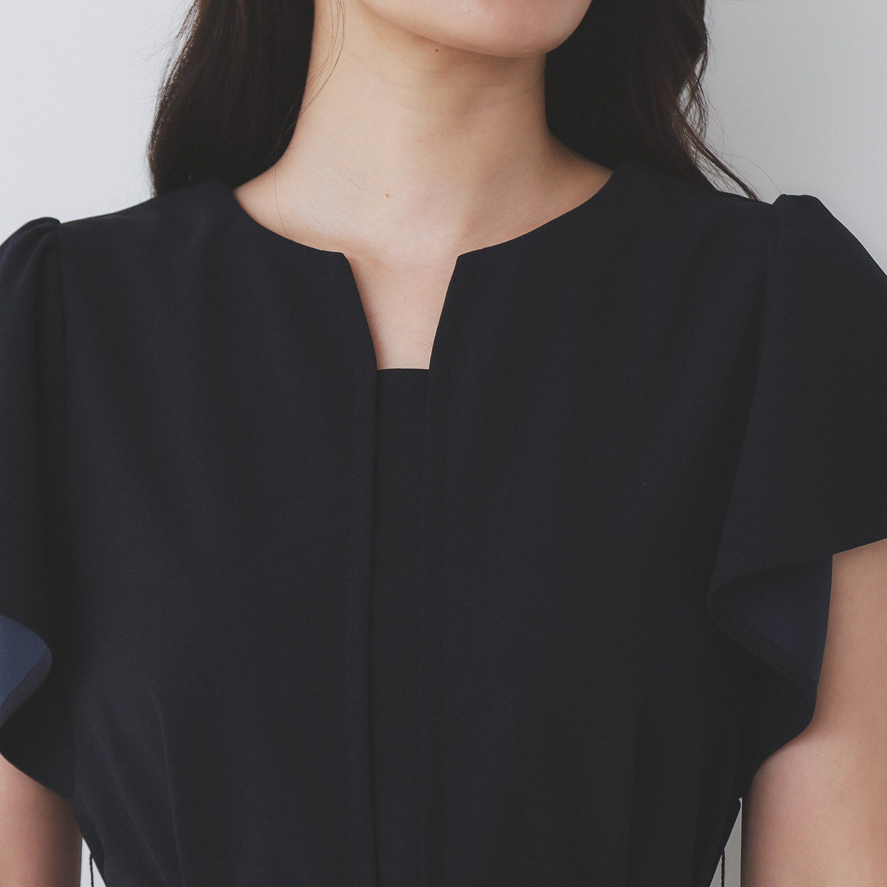 index「《S-3Lサイズ》フリルスリーブワンピース【洗濯機洗い可】」|ワンピース|