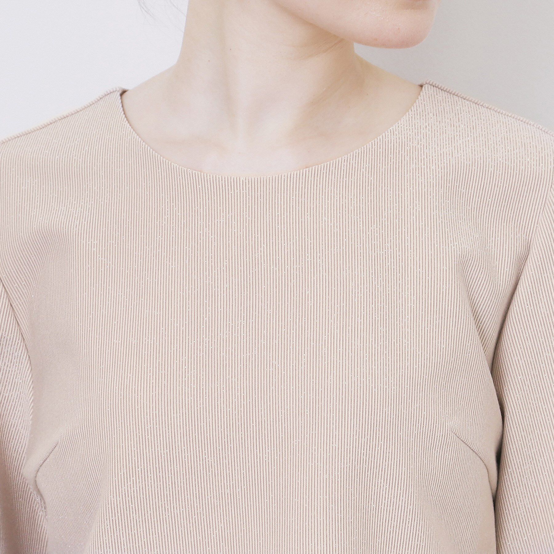 index「ストレッチペプラムラメトップス【洗濯機OK/防シワ/抗ピル】《S～3L》」|Tシャツ・カットソー|