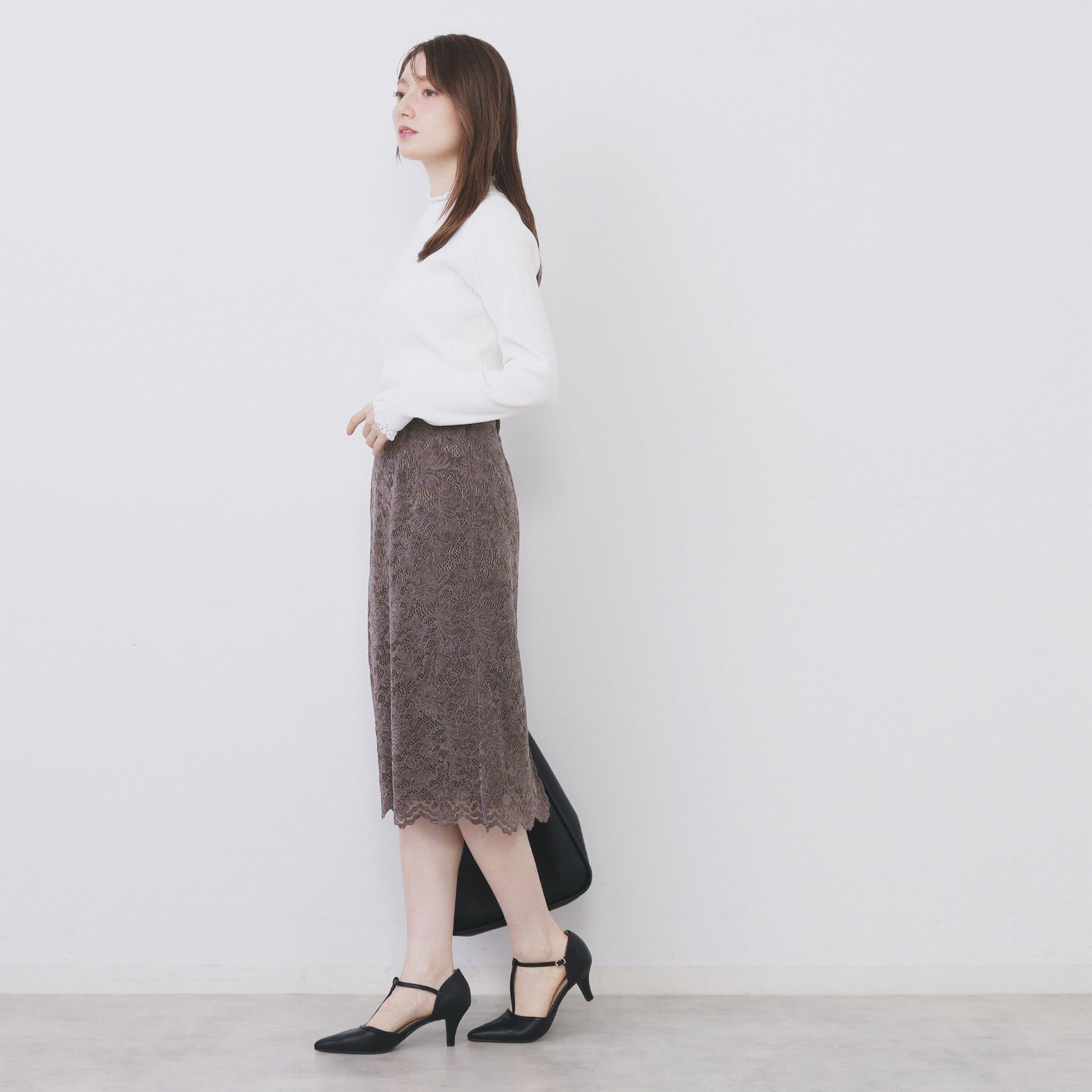 index「モールレースタイトスカート【洗濯機OK】」|スカート|