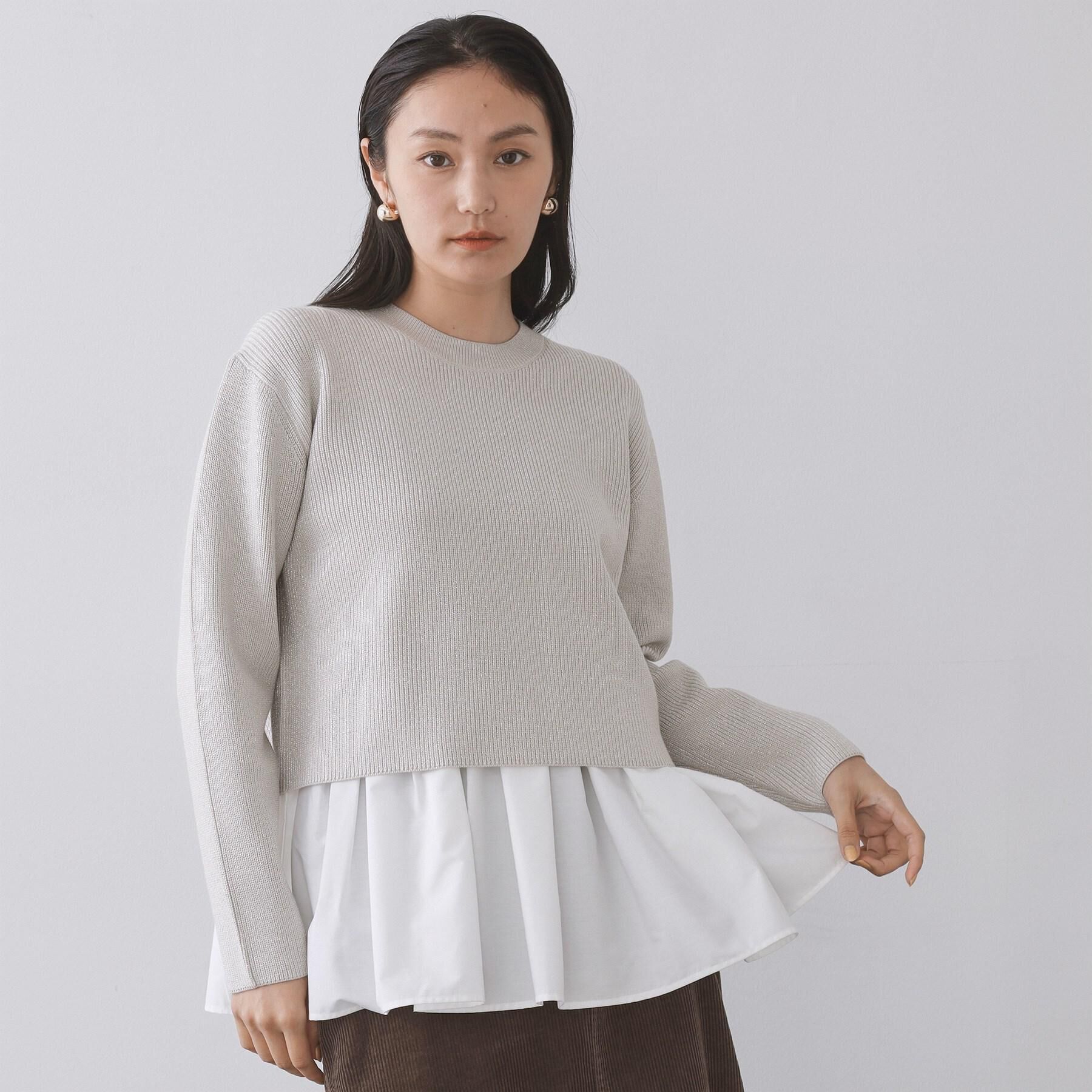 OPAQUE.CLIP「《ツインセット》ショートラメニット&times;フレアタンクトップ【洗濯機OK】」|その他|