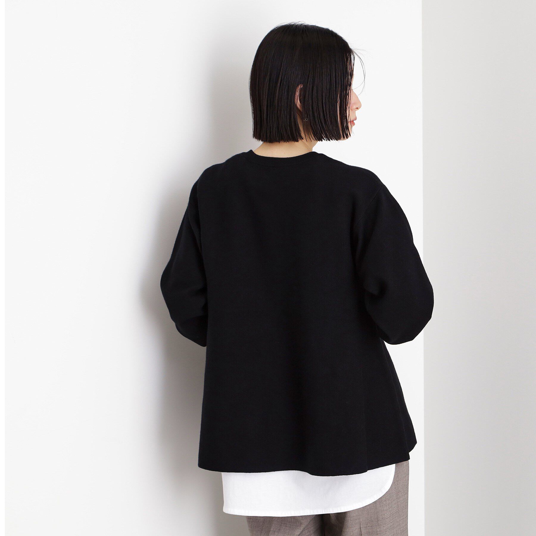 THE SHOP TK「【体形カバー】総針ペプラムニット/洗える」|ニット・セーター|