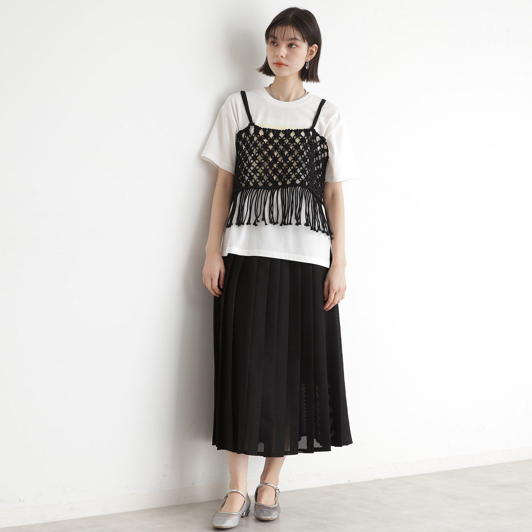 THE SHOP TK「マクラメビスチェ」|キャミソール|