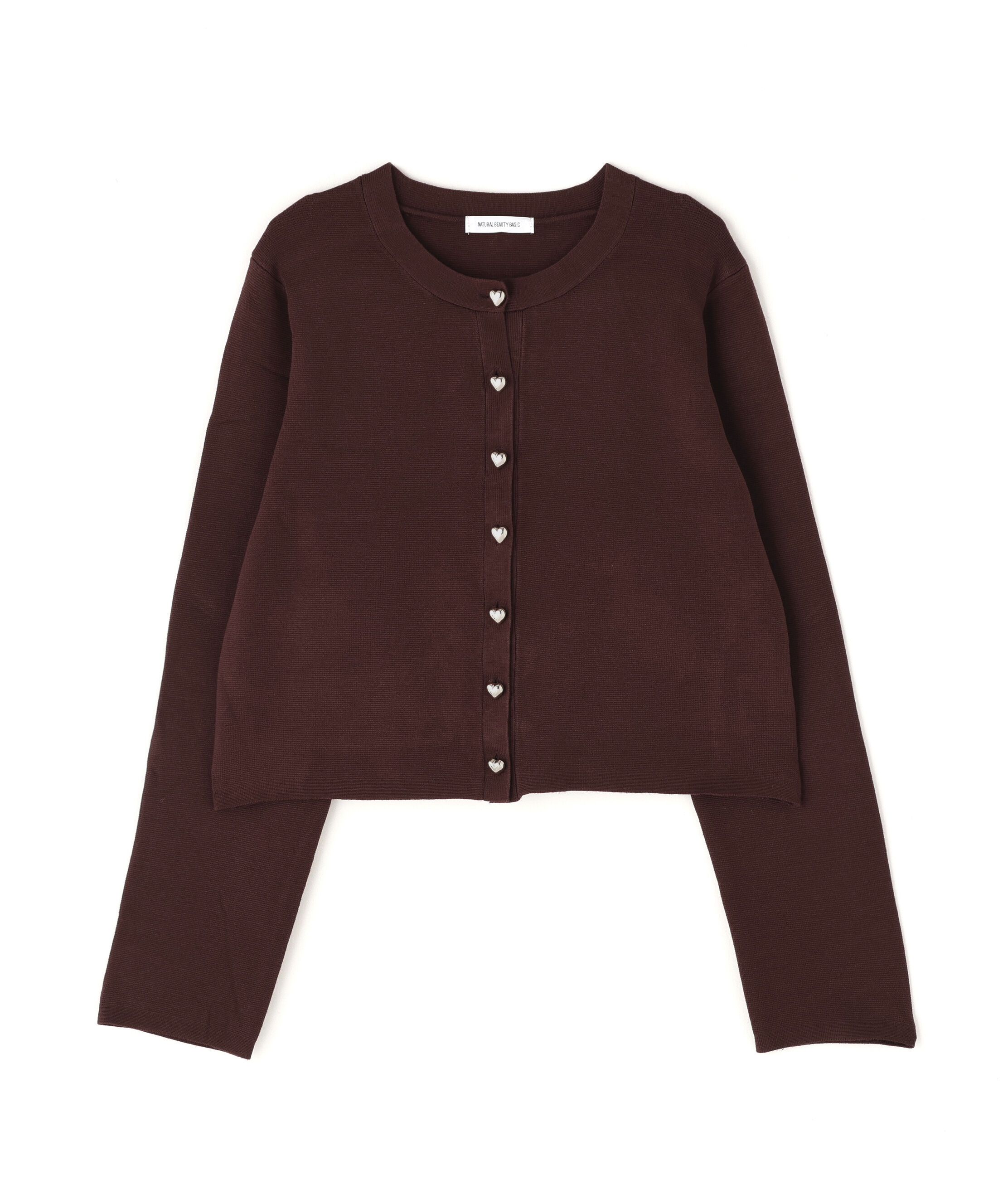  「ハートボタンニットジャケット」|ニット・セーター|