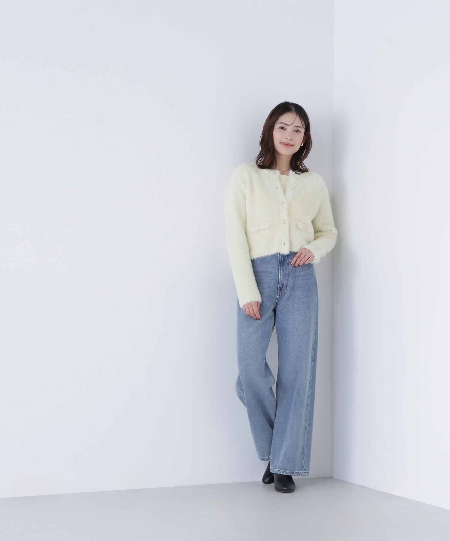  「&ldquo;ふわ＆リブ&rdquo;アンサンブルニット」|ニット・セーター|