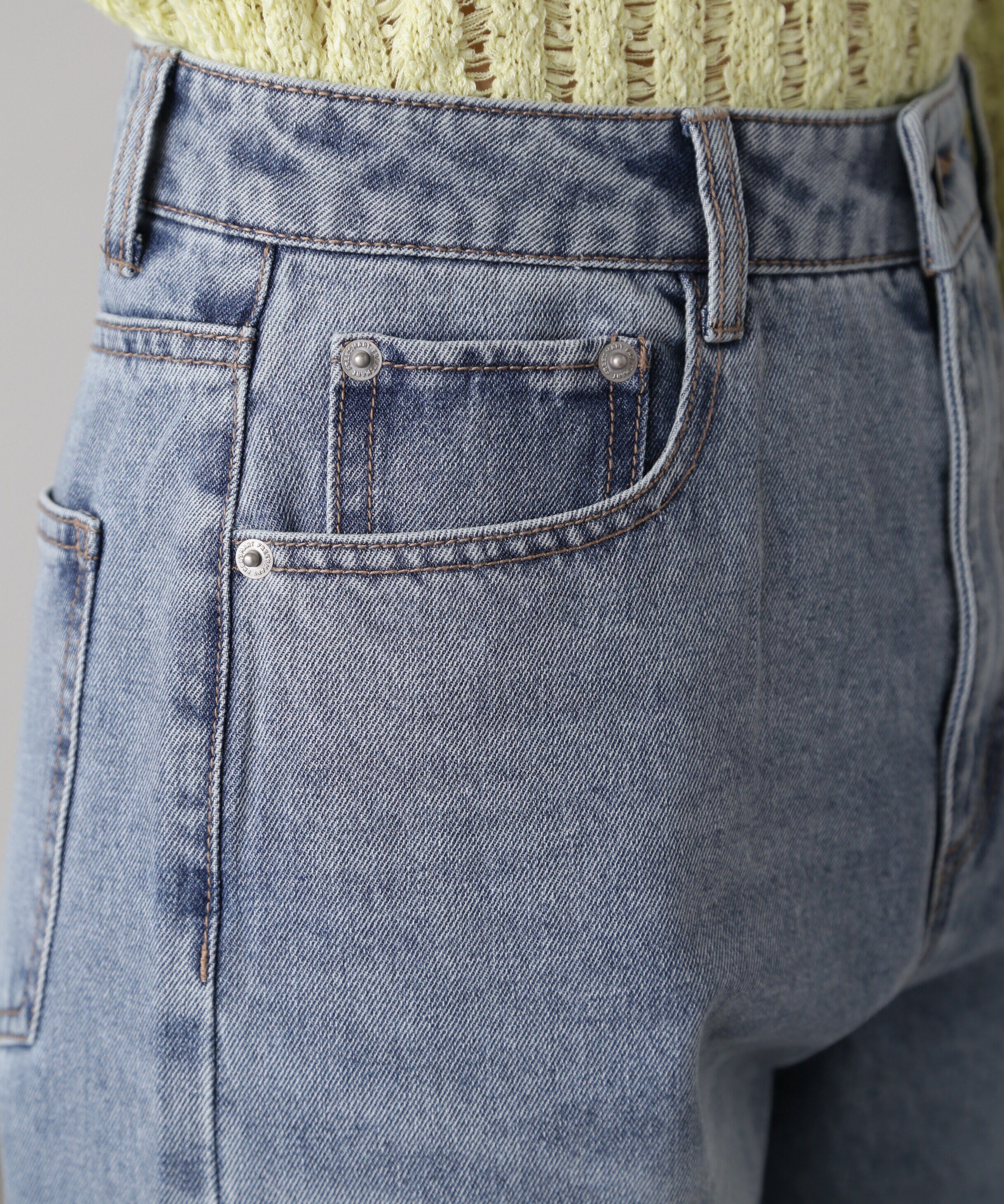  「[低身長サイズ/Sシリーズ]ニーカットストレートデニムパンツ」|その他|