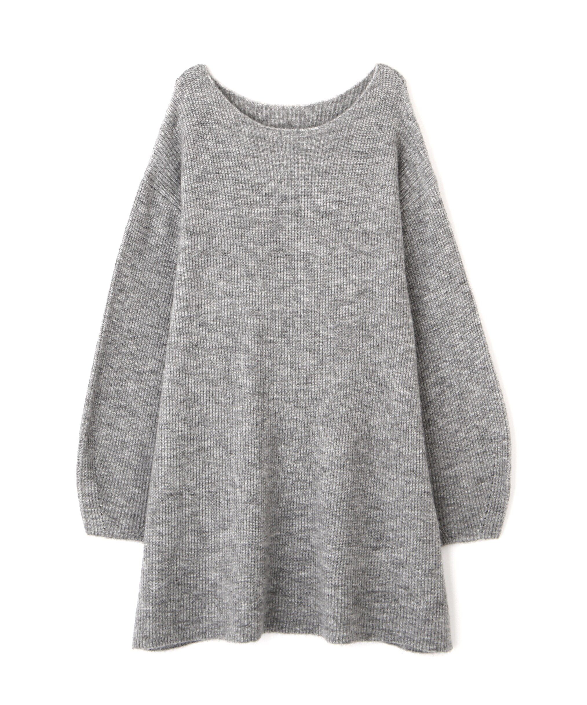  「ボートネック畦ニットミニワンピース」|ワンピース|