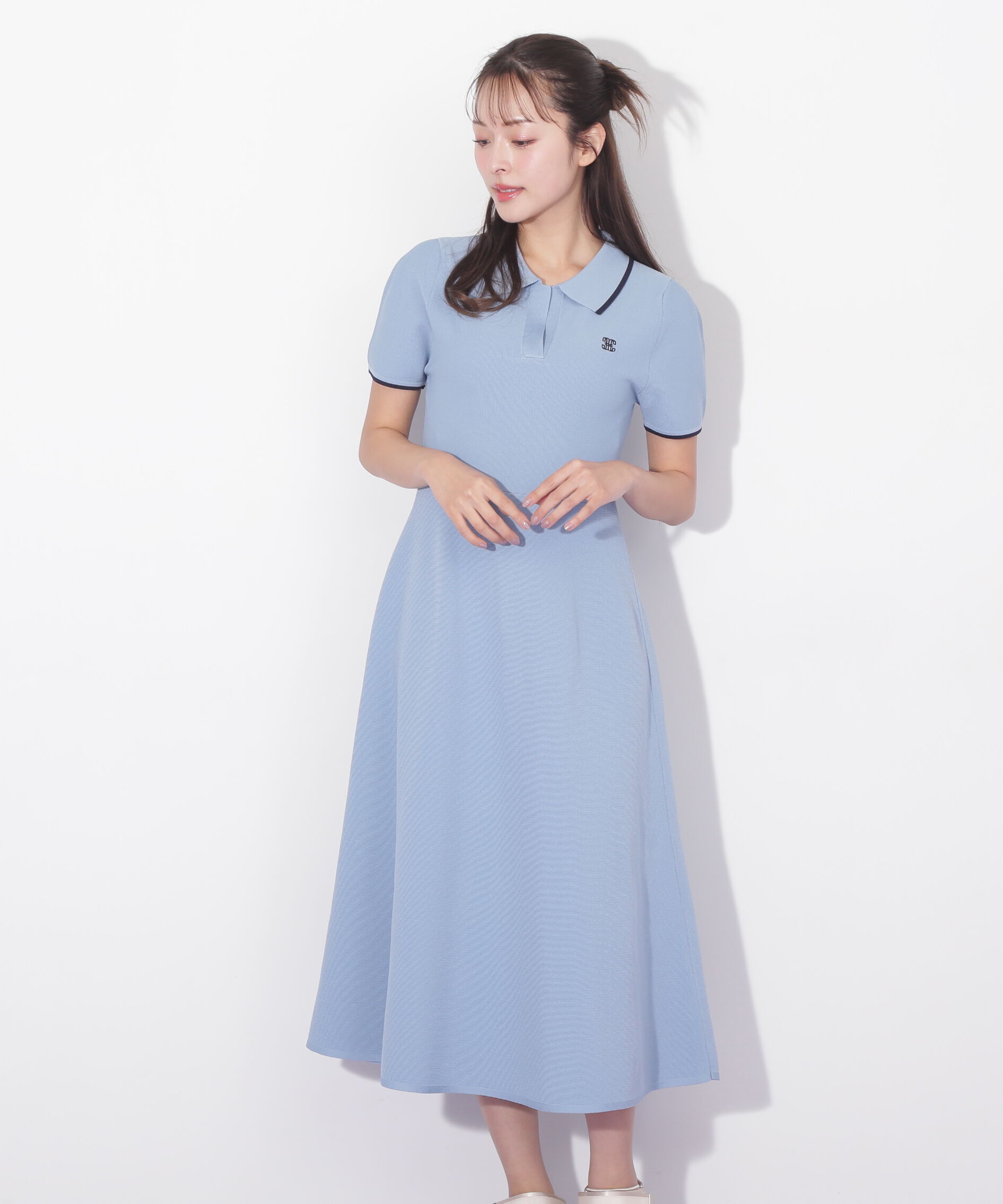 「半袖ポロシャツワンピース」|ワンピース|